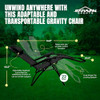 CARAVAN SPORTS ZERO GRAVITY OUTDOOR FOLDING PATIO RECLINER CHAIR - BLACK