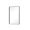 HOMLUX 36 IN. W X 24 IN. H RECTANGLE FRAMED WALL BATHROOM VANITY MIRROR - BLACK