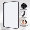 HOMLUX 36 IN. W X 24 IN. H RECTANGLE FRAMED WALL BATHROOM VANITY MIRROR - BLACK