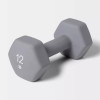 ALL IN MOTION DUMBBELL 12 LB HAND WEIGHT - GRAY