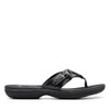 CLARKS WOMEN'S BREEZE SEA FLIP-FLOP SIZE 8 BLACK PATENT New