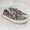 BLOWFISH MALIBU CASUAL SNEAKERS SHOES - SIZE: WOMEN 7 - GRAY PINK FLOWERS