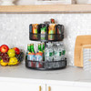 MIND READER 2-TIER SNACK CAROUSEL, COUNTERTOP ORGANIZER SNACKMESH - BLACK