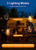 Brightown Outdoor String Lights Remote 38FT LED Patio 16 Shatterproof - Black