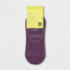 ALL IN MOTION SOLID BARRE LINER SOCKS 2PK - BROWN/PURPLE