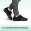ORTHOFEET WOMEN'S ORTHOPEDIC LYCRA WICHITA CASUAL SHOES - SIZE: 9.5 XW - BLACK ORTHOFEET WOMEN'S ORTHOPEDIC LYCRA WICHITA CASUAL SHOES - SIZE: 9.5 XW - BLACK