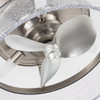IHOMEADORE 12.6 IN. INDOOR STAIN NICKEL FLUSH MOUNT CAGED CEILING FAN - SILVER