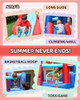 AIRMYFUN BOUNCE HOUSE,BOUNCY CASTLE W/BALL PIT,BLOWER,OUTDOOR - SQUARE BLUE/RED