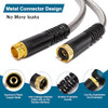 RUANECL Volume Metal Garden Hose 100 FT Stainless Steel Hose No Kink Tangle New