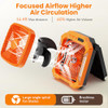 QARDOZ 26800MAH PORTABLE FAN RECHARGEABLE, LED LANTERN,3 SPEED,TIMER,ORANGE