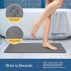 PUCUN Stone Bath Mat Diatomaceous Non-Slip Shower Mat - Size 24×16 - Grey