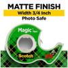 SCOTCH MAGIC TAPE REFILLABLE DISPENSER 3/4" X 300", 3/BOX - CLEAR/GREEN New SCOTCH MAGIC TAPE REFILLABLE DISPENSER 3/4" X 300", 3/BOX - CLEAR/GREEN New