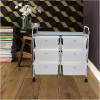 MIND READER 6-DRAWER ROLLING UTILITY CART IN WHITE & SILVER