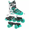 ROLLER DERBY MINT PRODIGY KIDS' INLINE-QUAD SKATES - WHITE/MINT GREEN S (12-2)