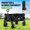 NBONEBS Folding Cart 300LBS Capacity, Load and 200L Capacity, TC158-1, BLACK NBONEBS Folding Cart 300LBS Capacity, Load and 200L Capacity, TC158-1, BLACK