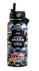 LETS WANDER™ NATIONAL PARKS WATER BOTTLE + STICKERS BESTSELLER - BLACK