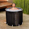 SHARPER IMAGE PORTABLE ICE BATH 31.5"X29.5" OVAL PLUNGE POOL - BLACK