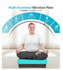 POWET VIBRATION PLATE EXERCISE MACHINE FOR WEIGHT LOSS WOUKOUT - LIGHT BLUE