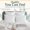 ZEN BAMBOO PILLOWS FOR SLEEPING - SET OF 2, SIZE KING - 19 X 34 INCHES - WHITE