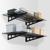 WORKPRO 2-Pack 2x4FT Garage Wall Shelving 48” x 24” 400lbs W133453A - Black