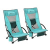 ARROWHEAD OUTDOOR 2-PACK LOW SEATING + 20° RECLINING FOLDING - LIGHT BLUE