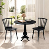 CLEEMAN WINDSOR CHAIRS SET OF 2 FARMHOUSE KITCHEN CHAIRS 08FTC0086BBK - BLACK