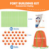 TINY LAND FORT BUILDING KIT CREATIVE FORT INDOOR OUTDOOR FOR KIDS - ORANGE/GREEN New TINY LAND FORT BUILDING KIT CREATIVE FORT INDOOR OUTDOOR FOR KIDS - ORANGE/GREEN New