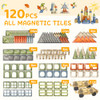 HarworLife Magnetic Tiles Diamond 120 PCS 2 Cars                  - MultiColor