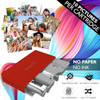 SERENELIFE WIRELESS INSTANT PHOTO PRINTER - PORTABLE BORDERLESS PICTURES - RED