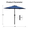 SIMPLE DELUXE 7.5FT PATIO UMBRELLA OUTDOOR TABLE MARKET YARD UMBRELLA BLUE SIMPLE DELUXE 7.5FT PATIO UMBRELLA OUTDOOR TABLE MARKET YARD UMBRELLA BLUE