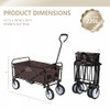 YSSOA ROLLING COLLAPSIBLE GARDEN CART - BROWN YSSOA ROLLING COLLAPSIBLE GARDEN CART - BROWN