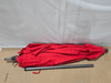 CALIFORNIA UMBRELLA 9' ROUND ALUMINUM MARKET UMBRELLA - LOGO RED