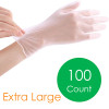 WALLY PLASTIC PREMIUS DISPOSABLE VINYL GLOVES, 100 COUNT, XL - CLEAR New