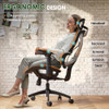 GABRYLLY Ergonomic Office Chair Big and Tall Mesh Chair with Lumbar