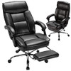 DUMOS EXECUTIVE OFFICE CHAIR, SWIVEL RECLINING COMPUTER DESK - BLACK
