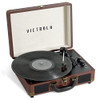 Victrola Bluetooth Suitcase Record Player 3 Speed VSC-550BT-DBR-SDF - Dark Brown