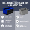 CLEVERMADE COLLAPSIBLE STORAGE BINS - TAN 3 PACK 46L - STACKABLE CONTAINERS