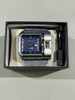 LOOKWORLD ELEGANT MEN'S QUARTZ WATCH WITH LARGE SQUARE DIAL, BLUE FACE - SILVER LOOKWORLD ELEGANT MEN'S QUARTZ WATCH WITH LARGE SQUARE DIAL, BLUE FACE - SILVER