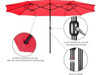 YESCOM UMBRELLA 15 X 9 FT PATIO DOUBLE-SIDED PATIO UMBRELLA - RED