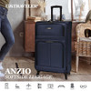 U.S. Traveler Anzio Softside Expandable Spinner Luggage, Navy, Carry-on 22-Inch New U.S. Traveler Anzio Softside Expandable Spinner Luggage, Navy, Carry-on 22-Inch New