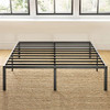 BEST PRICE MATTRESS 14 INCH METAL PLATFORM FOUNDATION BLACK QUEEN - MATTRESS