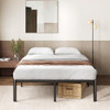 ZINUS VAN 16" METAL PLATFORM BED, NO BOX SPRING, BLACK, QUEEN