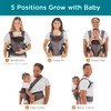 Contours Baby Carrier Newborn to Toddler Journey 5 Position - Carbon Gray