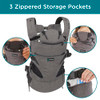 Contours Baby Carrier Newborn to Toddler Journey 5 Position - Carbon Gray