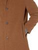 COLE HAAN MEN'S BUTTON UP WOOL PLUSH CAR COAT - SIZE: WOMEN S/P - CAMEL New