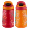CONTIGO AUBREY KIDS WATER BOTTLE SILICONE STRAW LID 14 OZ 2 PACK ORANGE/CHERRY New