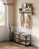 VASAGLE Coat Rack Shoe Bench Set, Hall Tree with Bench, Entryway Furniture