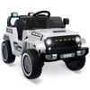 HIPICUTE 12V KIDS RIDE-ON TRUCK CAR | ELECTRIC VEHICLE, WHITE - WHITE