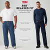LEVI'S MEN'S 550 RELAXED FIT JEANS BIG & TALL - SIZE: MEN 42X36 - DARK STONEWASH New LEVI'S MEN'S 550 RELAXED FIT JEANS BIG & TALL - SIZE: MEN 42X36 - DARK STONEWASH New