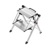HAILO MINI STEEL STEP STOOL TWO LARGE ANTI-SLIP STEPS - SILVER HAILO MINI STEEL STEP STOOL TWO LARGE ANTI-SLIP STEPS - SILVER